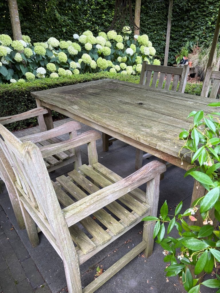 Tuinset, Ophalen, 4 zitplaatsen, Gebruikt, Teakhout