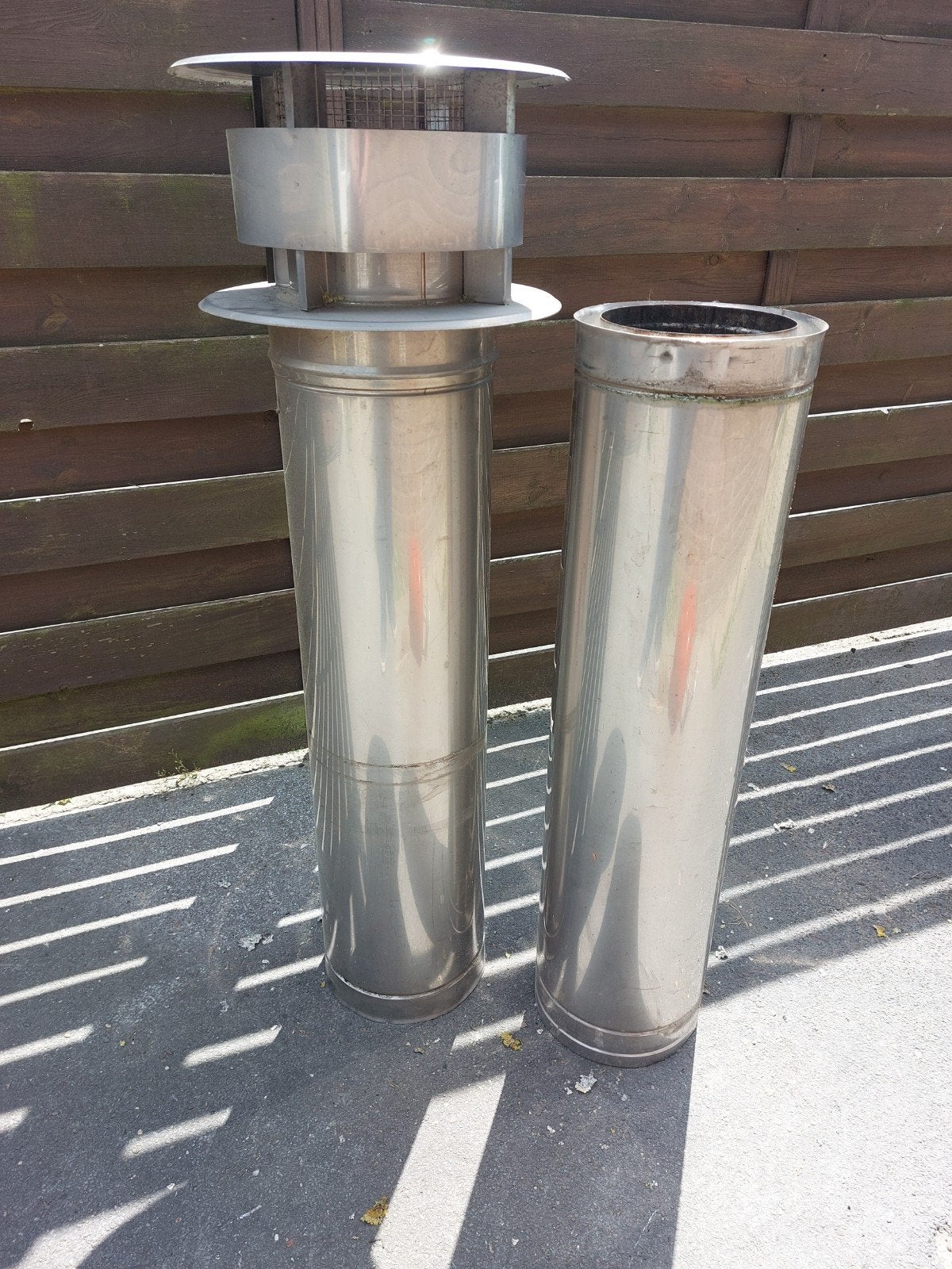 Rookafvoer dubbelwandig RVS (25cm doorsnede), Ophalen, Houthaard