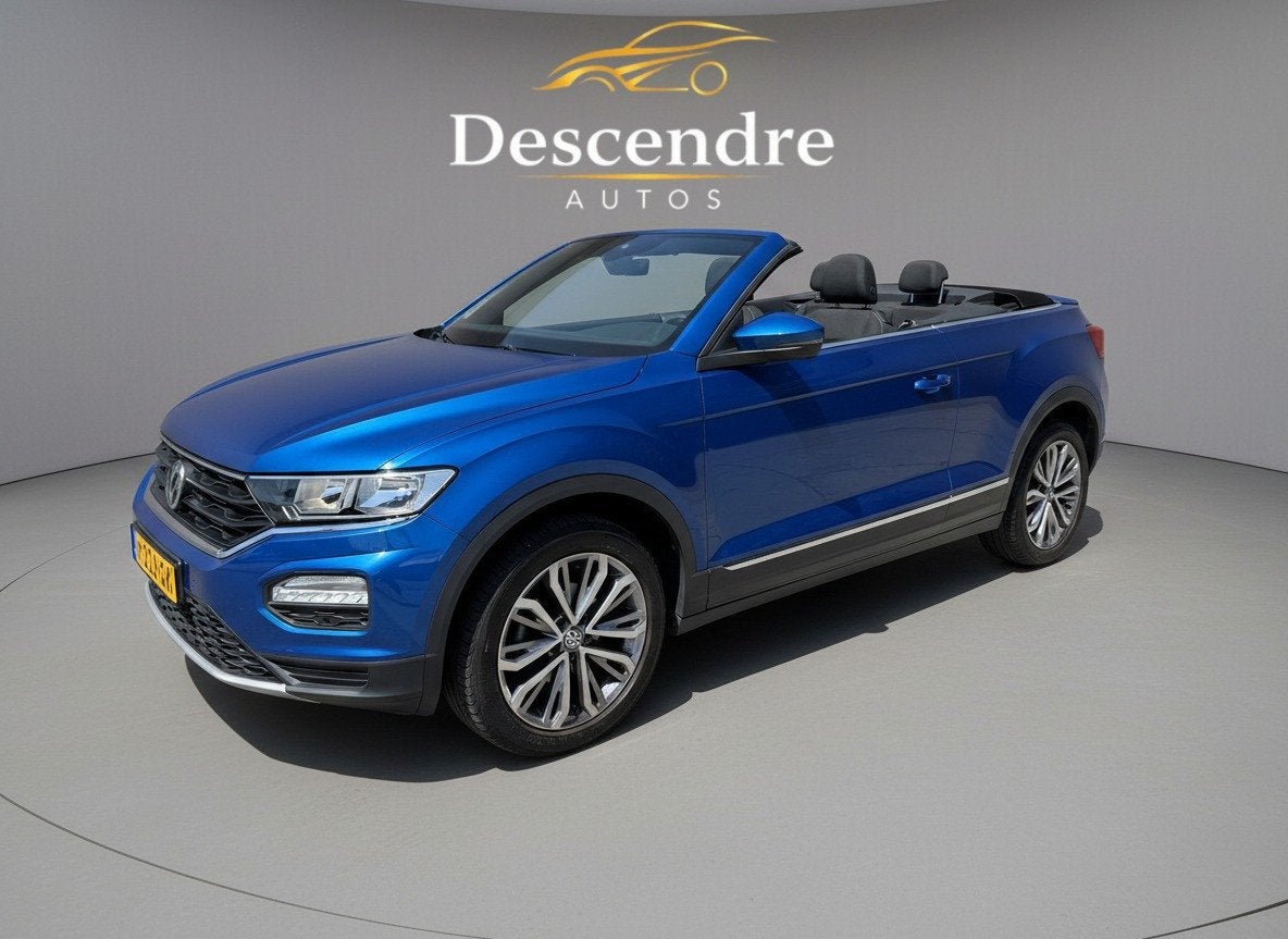 Volkswagen T-Roc Cabrio 1.0 TSI Style 12 maand garantie, Auto's, Voorwielaandrijving, Stof, Gebruikt, Blauw