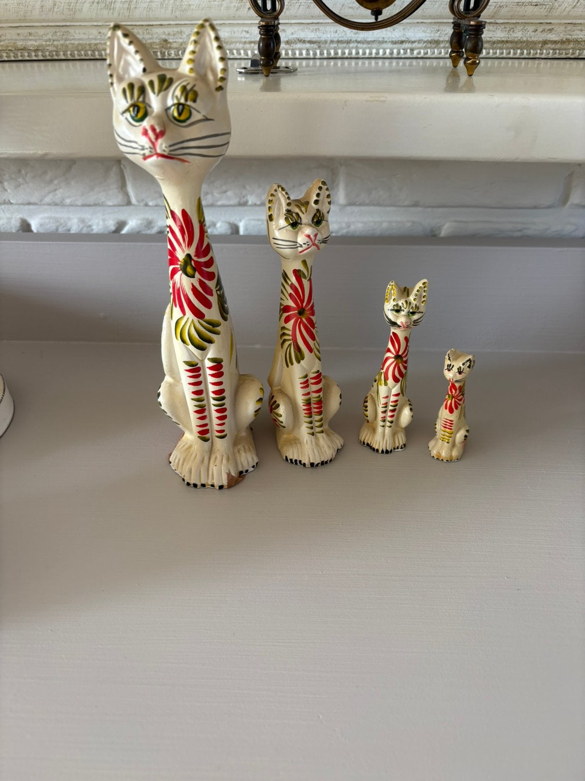 Vintage Poezen familie, Sieraden, Tassen en Uiterlijk, Ophalen of Verzenden, Zo goed als nieuw, Overige materialen
