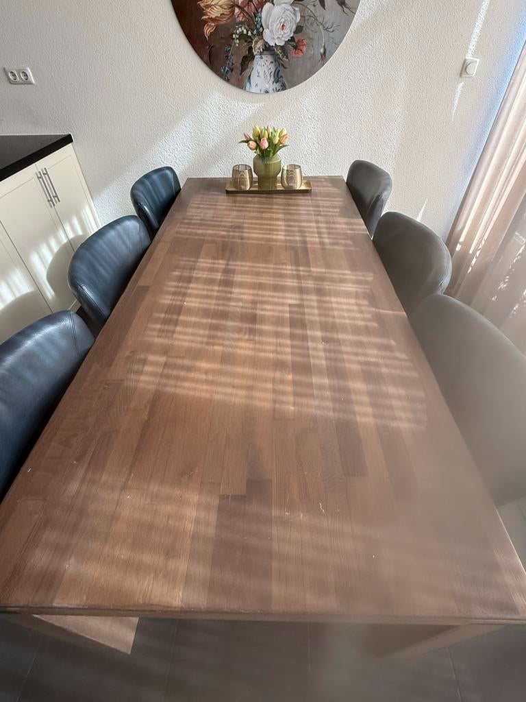 Grote eetkamertafel 220x100 cm - Ophalen in Wamel, Ophalen, Zo goed als nieuw