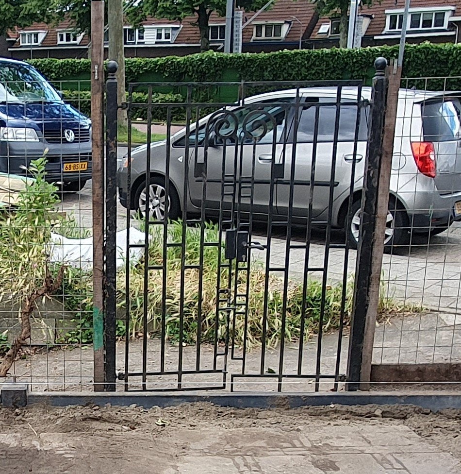 Smeedijzeren tuinhek, Tuin en Terras, Ophalen, Gebruikt, IJzer, Tuinhek