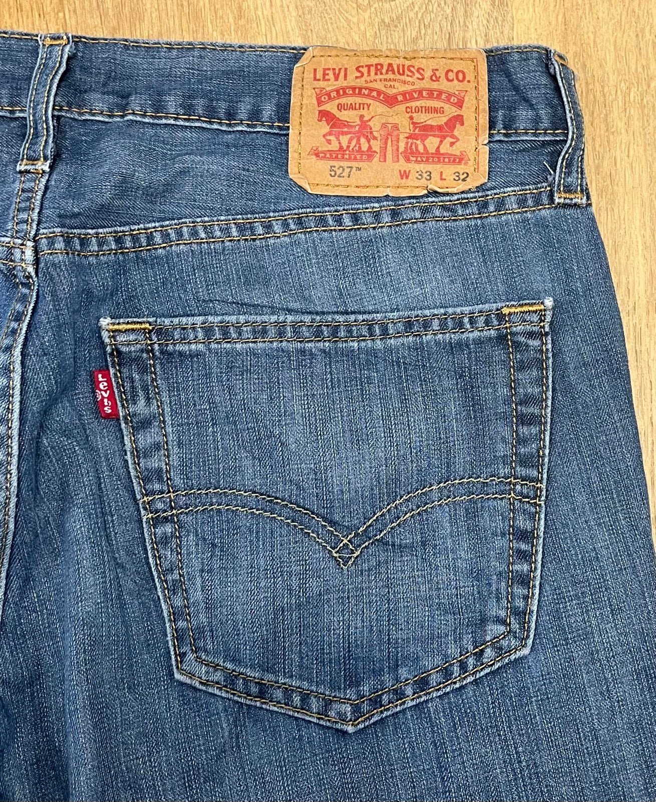 Levi’s 527 bootcut jeans marineblauw - Maat W33 L32, Ophalen of Verzenden, Zo goed als nieuw, Blauw, W33 - W34 (confectie 48/50)