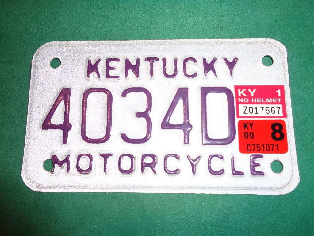 USA nummerbord Motor cycle origineel Kentucky, Verzenden