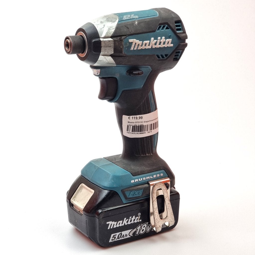 Makita DTD153 Slagschroevendraaier | Incl 18V 5.0Ah, Doe-het-zelf en Verbouw, Gereedschap | Boormachines, Makita, Zo goed als nieuw