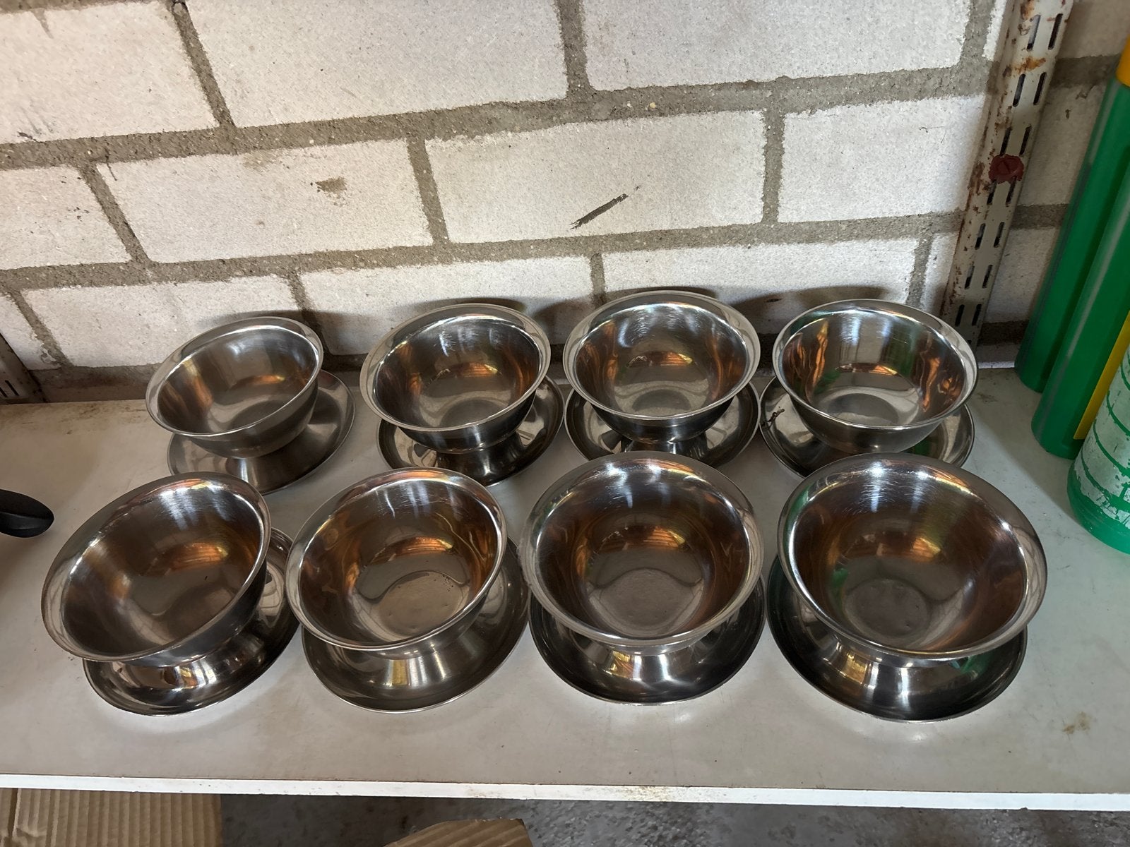 Set van 8 RVS  soepkommen, Ophalen, Gebruikt, Kom(men), Overige stijlen