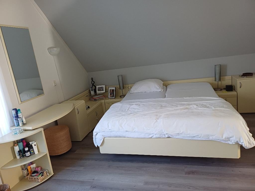 Twee persoonsbed met Auping verstelbare bodem e.d, Ophalen, Gebruikt, 90 cm, Tweepersoons