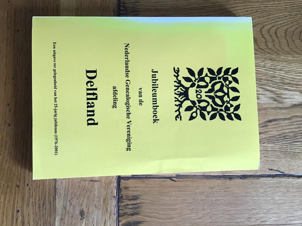 Jubileumboek Ned.Gen.Verg. afd. Delfland (1976-2001), Ophalen of Verzenden, 20e eeuw of later, Gelezen
