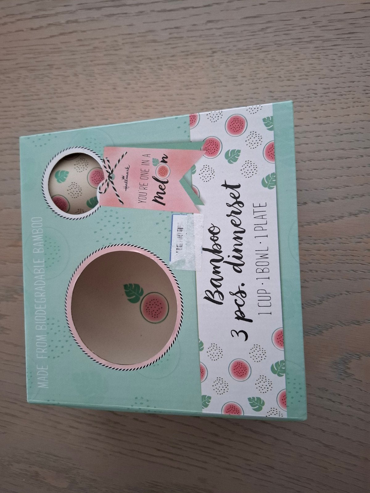 Hallmark Bamboe 3-delig Dinerset - Watermeloen Design, Ophalen of Verzenden