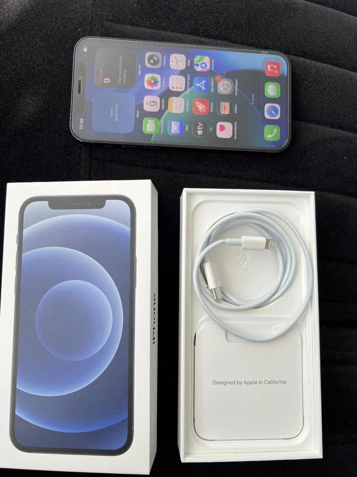 Mooie Apple iPhone 12 in de kleur zwart met 64GB, 86 %, Zwart, Ophalen of Verzenden, Zo goed als nieuw