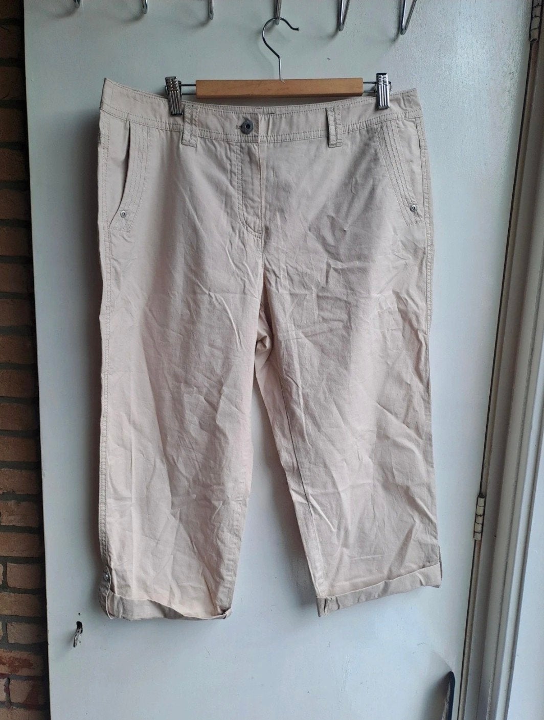 Gerry Weber Driekwart Broek - Nieuw met kaartjes, Kleding | Dames, Broeken en Pantalons, Beige, Maat 42/44 (L), Nieuw, Ophalen of Verzenden