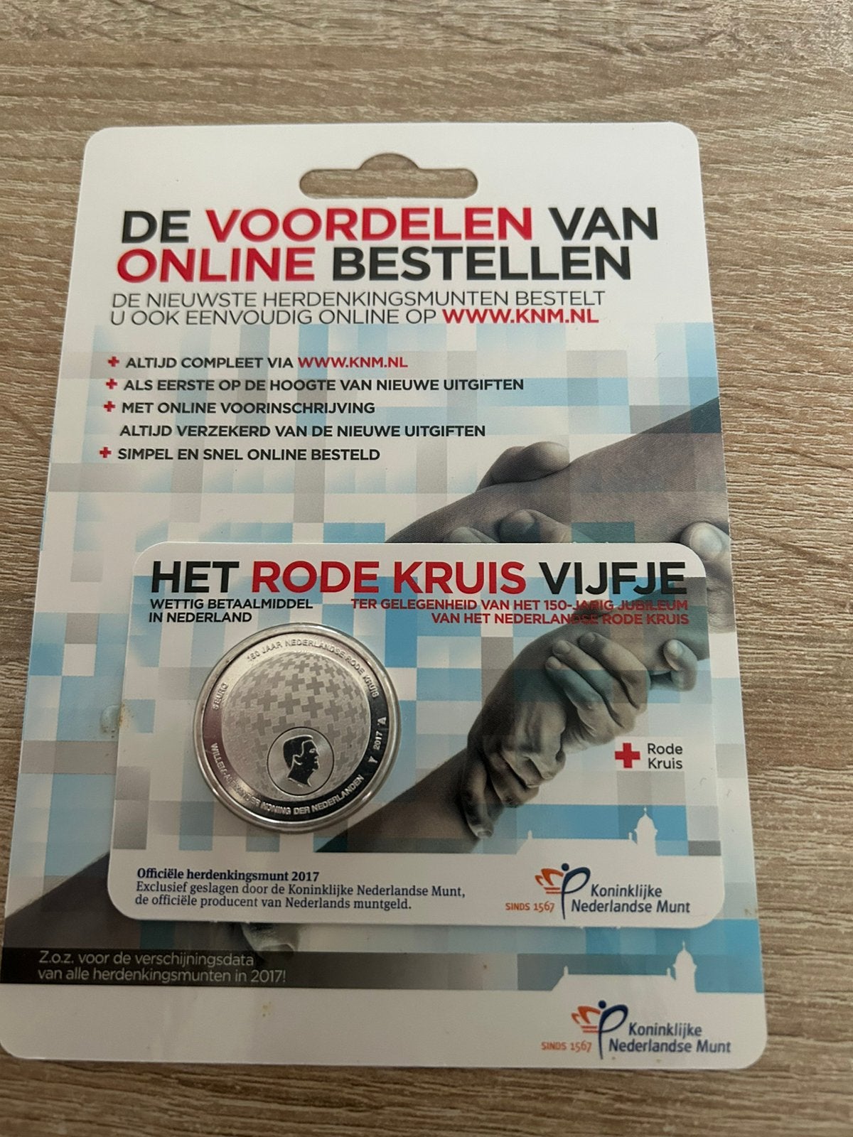 Coincard XL het Rode Kruis vijfje, Verzenden