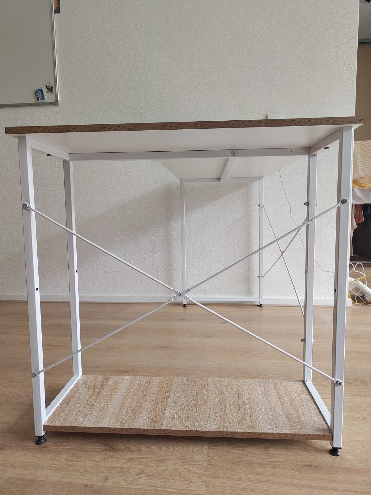 Hoekbureau met opbergplank - 120 cm breed, Ophalen of Verzenden, 120 cm, Hoekbureau