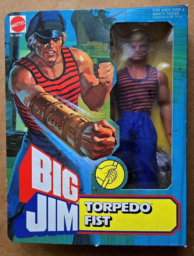 Vintage Mattel Big Jim WOLF P.A.C.K. MiSB Torpedo Fist 9940, Ophalen of Verzenden, Nieuw
