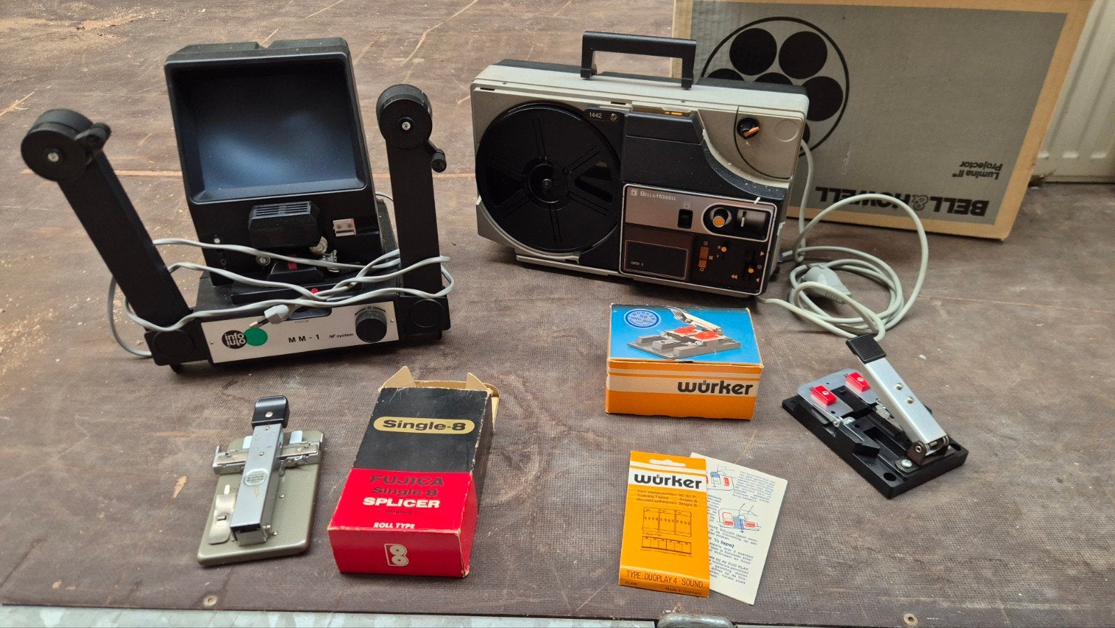 Vintage Film Projector & Splicers - Bell & Howell Fuji, Ophalen of Verzenden, Gebruikt