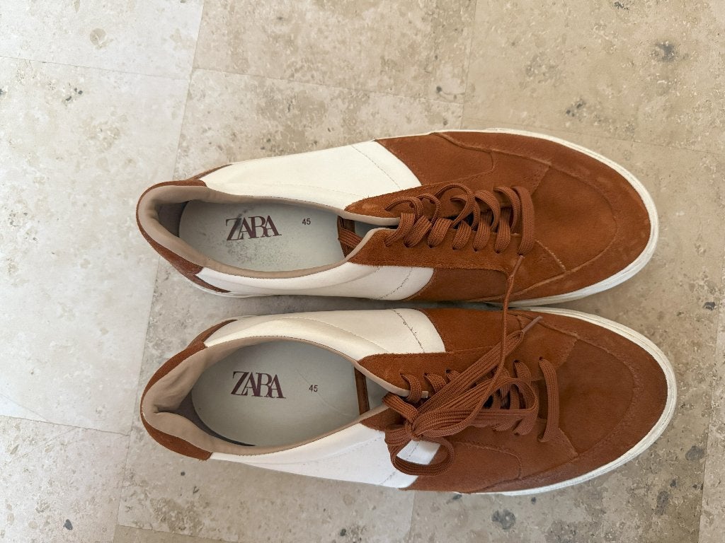 Zara schoenen bruin/wit maat 45, Kleding | Heren, Schoenen, Ophalen of Verzenden, Gedragen, Bruin, Zara