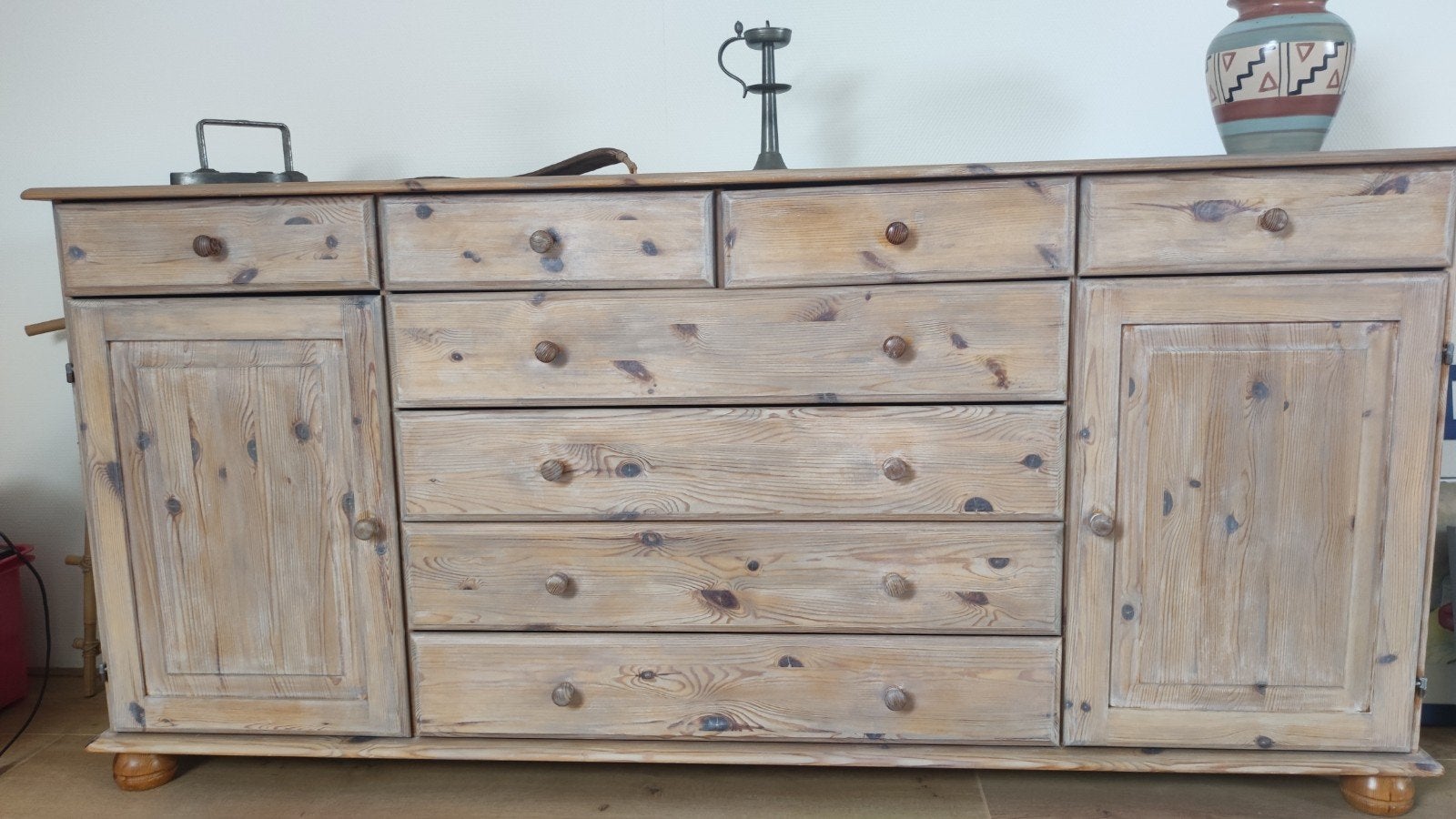 te koop grenen dressoir white wash, Ophalen, Gebruikt, 25 tot 50 cm, 150 tot 200 cm