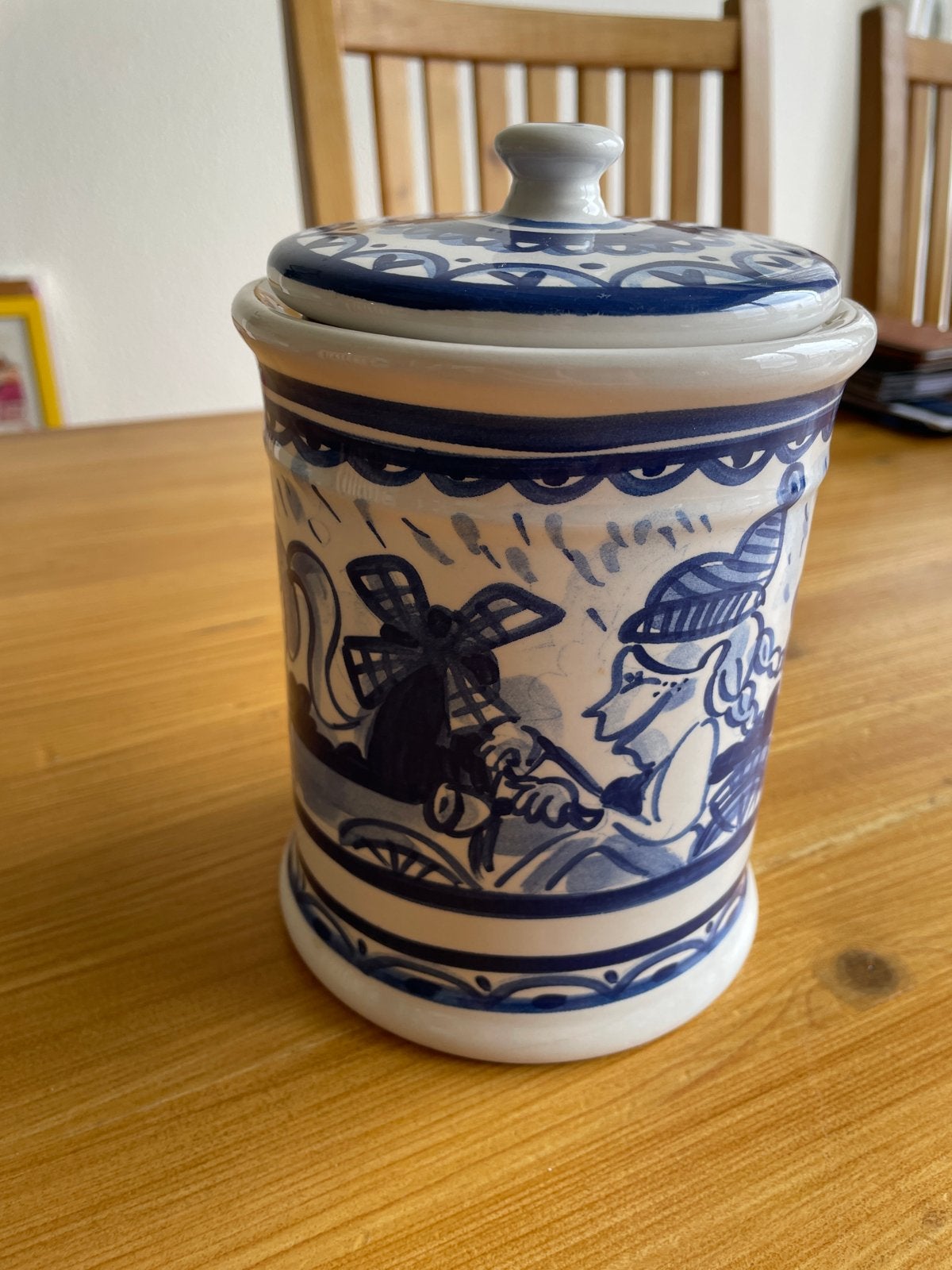 Blond Amsterdam Delfts blauw voorraadpot, Ophalen, Overige typen, Zo goed als nieuw, Overige stijlen