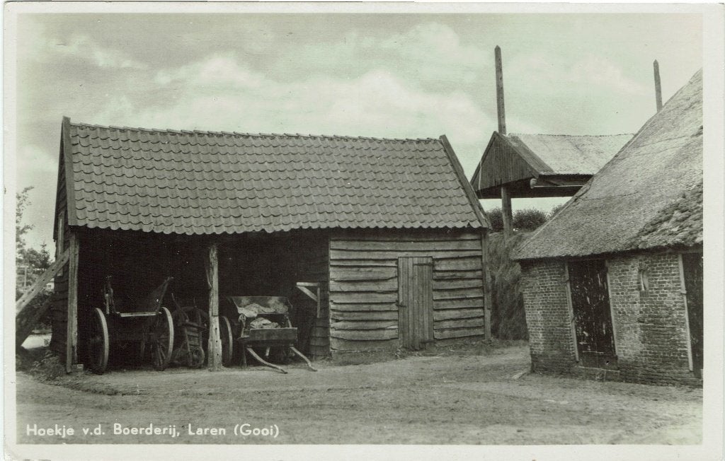 Laren(NH) – Hoekje boerderij (Gevaert kaart)., Verzamelen, Ophalen of Verzenden, 1940 tot 1960, Ongelopen, Noord-Holland