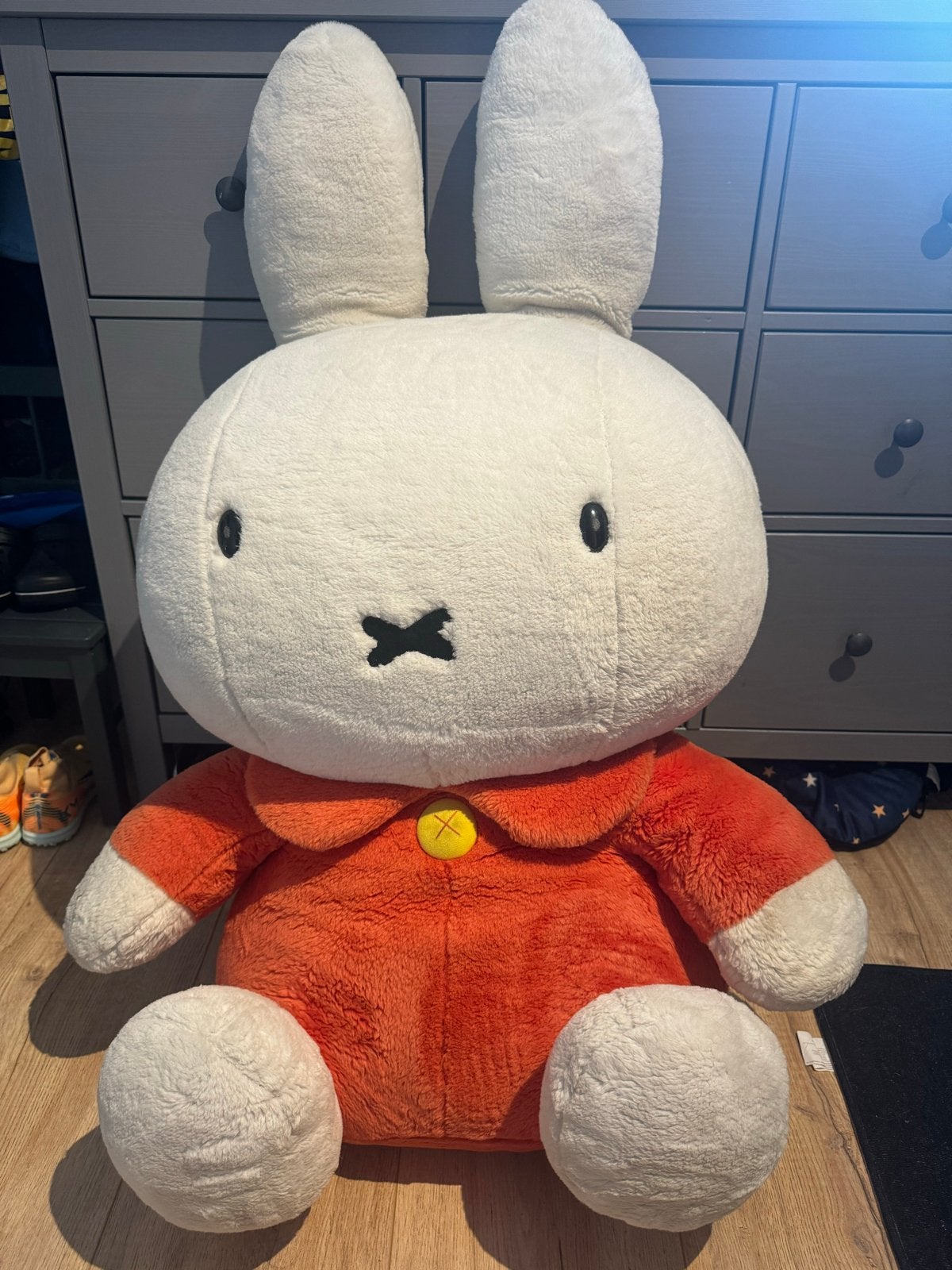 Grote Nijntje knuffel (89 cm) in vrolijk oranje pakje, Ophalen, Oranje, Konijn, Nijntje