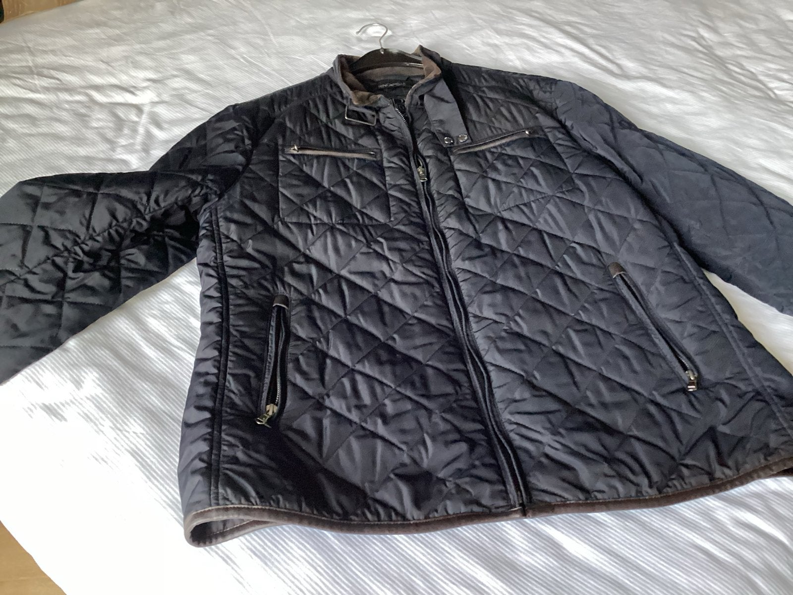 Rino & Pelle doorgestikte jas, maat 56, Kleding | Heren, Ophalen, Zo goed als nieuw, Overige maten, Blauw