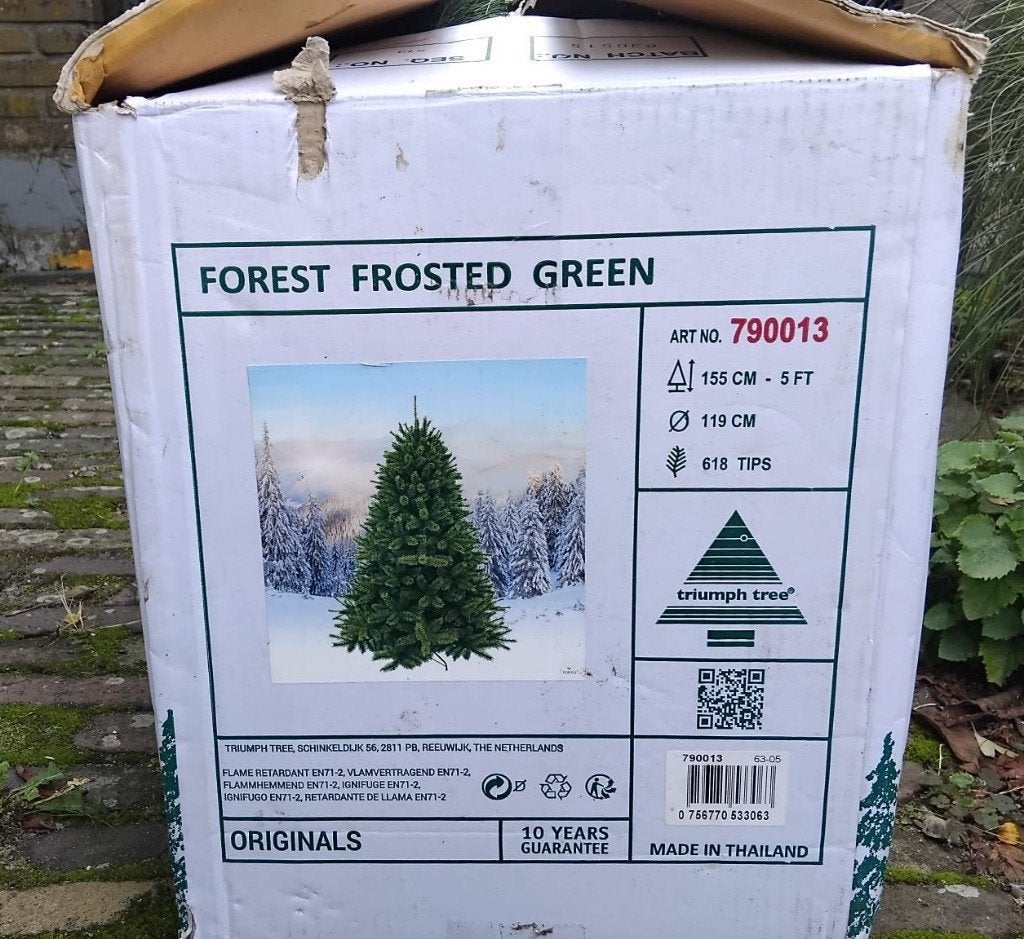 Kunst kerstboom Triumph Tree Forest Frosted Green 155 cm, Diversen, Ophalen, Gebruikt