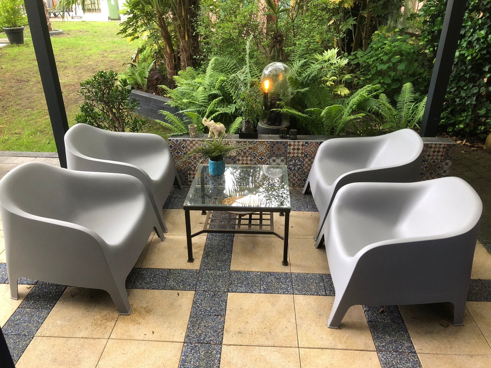 Tuin fauteuils tuinstoelen relax stoelen Ikea, Ophalen, 4 zitplaatsen, Kunststof, Gebruikt