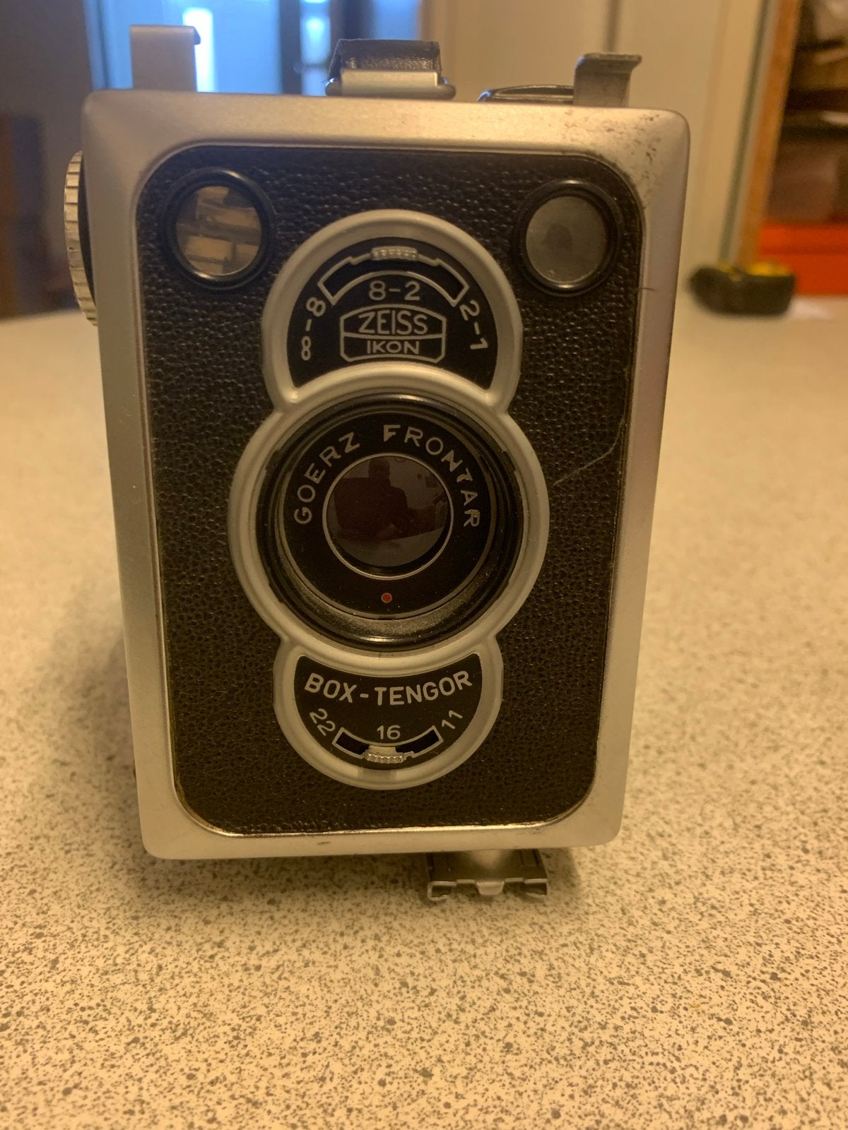 Vintage Zeiss Ikon Box-Tengor Boxcamera 1948 Goerz Frontar, Ophalen of Verzenden, Gebruikt, Compact, Overige Merken