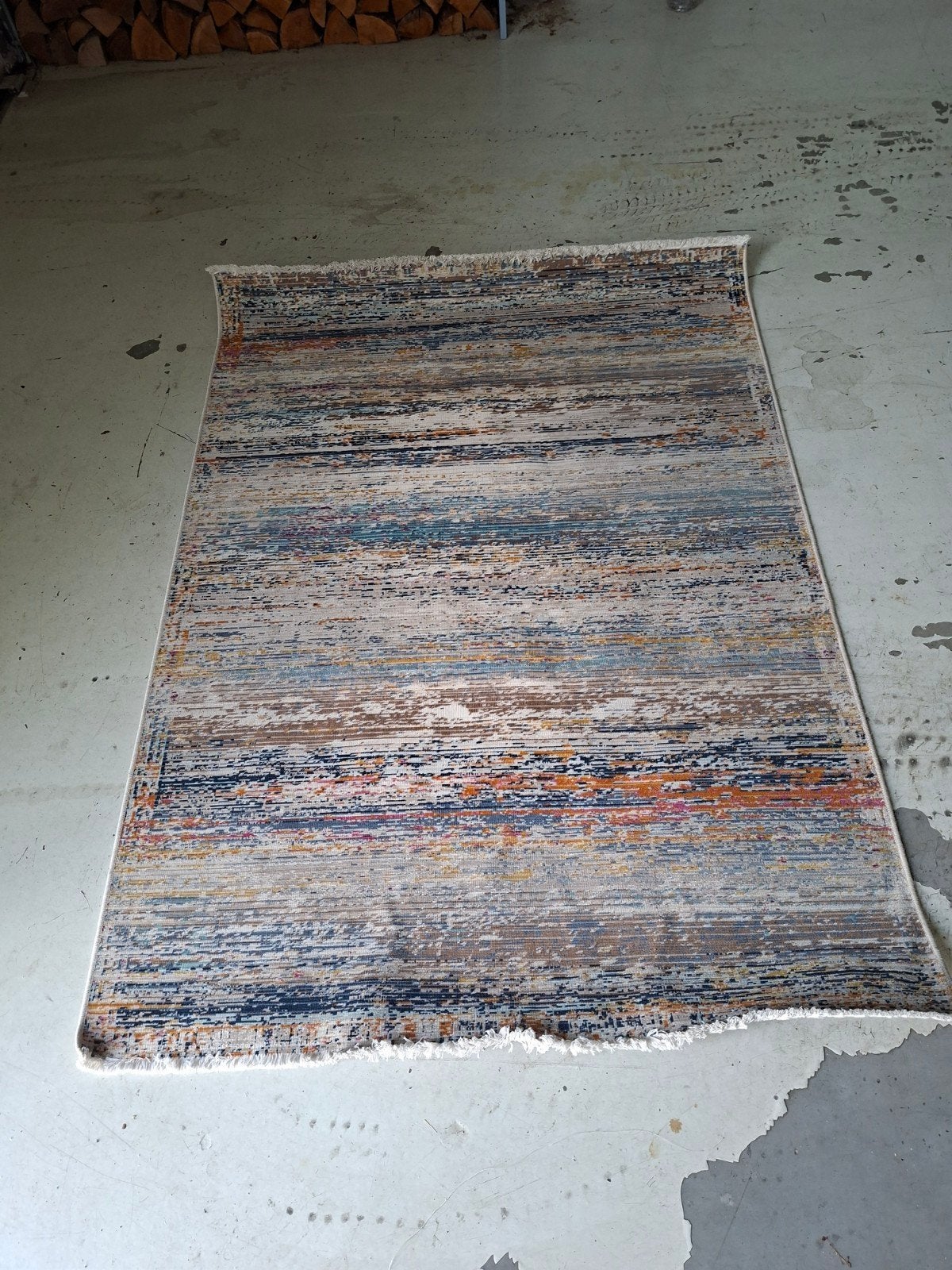 Modern Vloerkleed met Abstract Patroon - Multicolor, Ophalen, 100 tot 150 cm, Zo goed als nieuw, Modern, Abstract