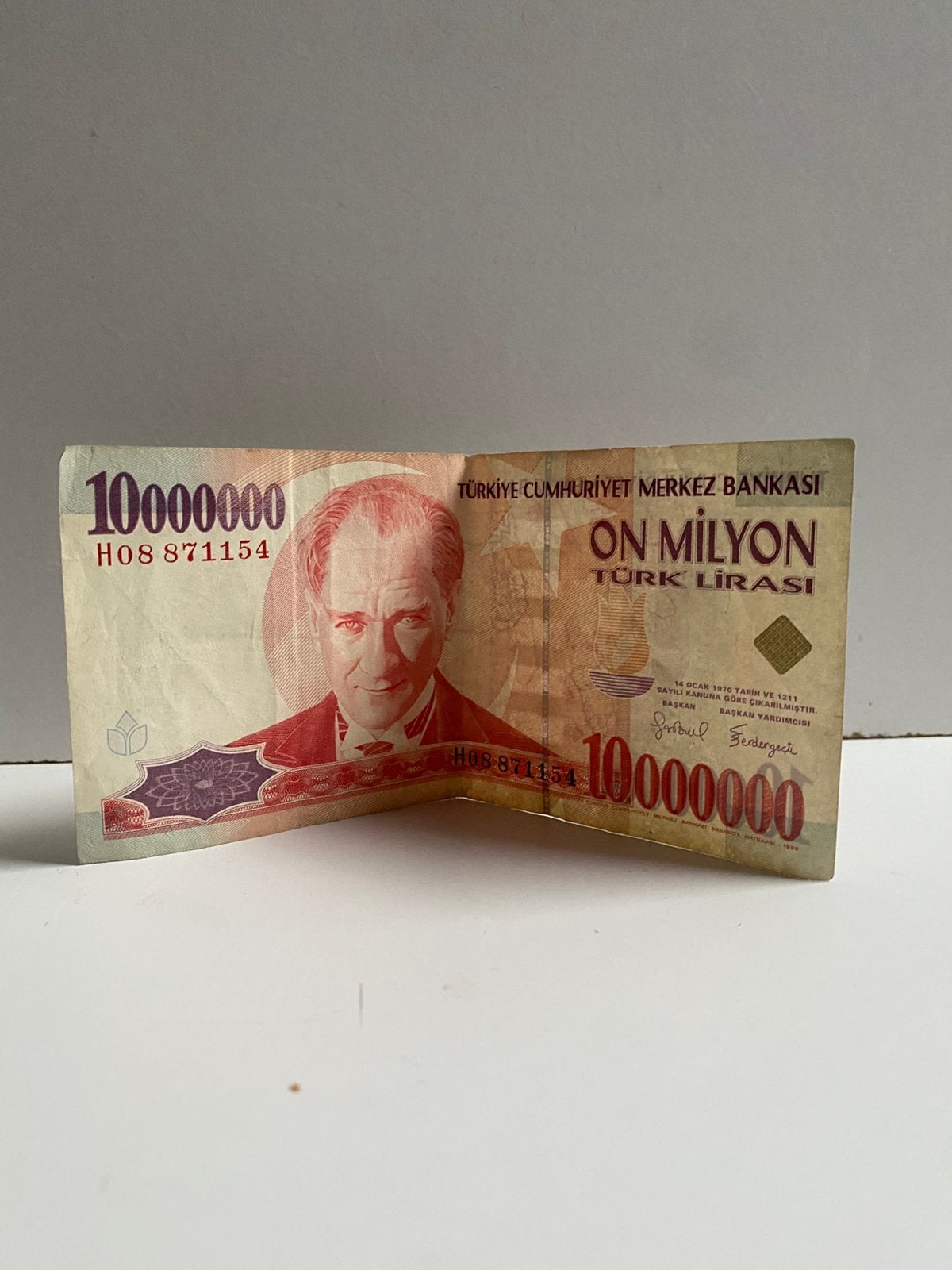 Turkije 10.000.000 lire bankbiljet, Ophalen of Verzenden, Buitenland, Bankbiljetten