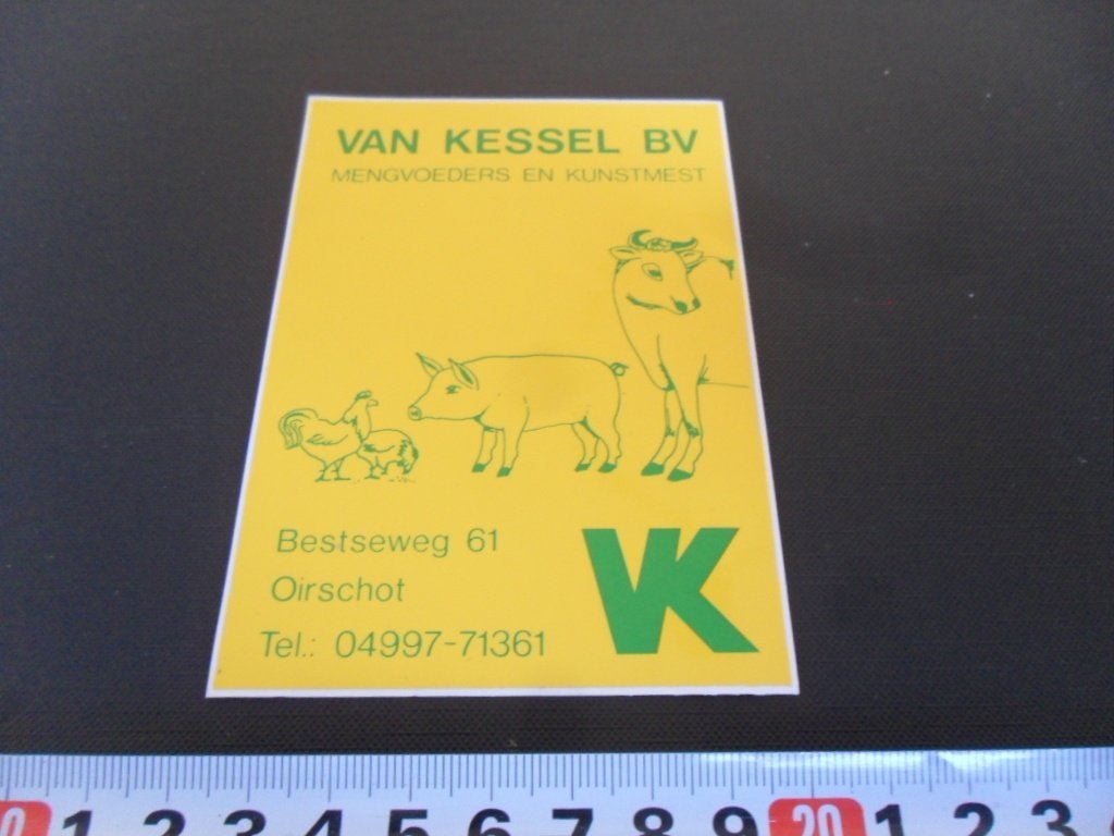 sticker Oirschot VAN KESSEL BV mengvoeders en Kunstmest, Ophalen of Verzenden, Zo goed als nieuw
