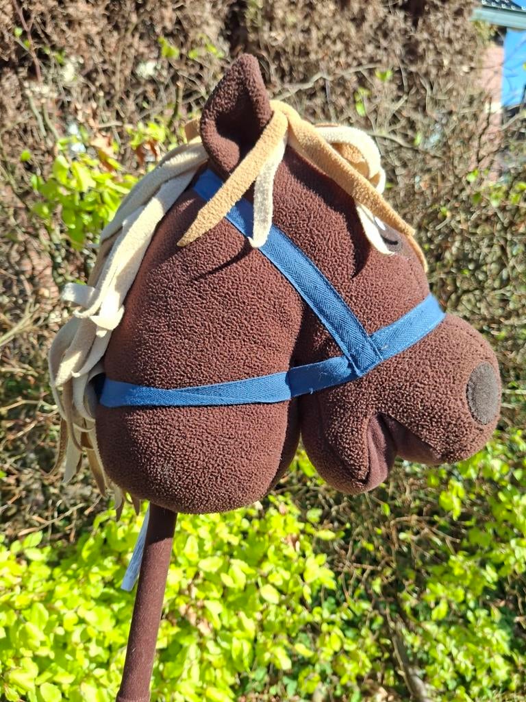Stokpaard voor Hobby Horse - Bruin met Blauw Halster, Ophalen, Zo goed als nieuw, Jongen of Meisje