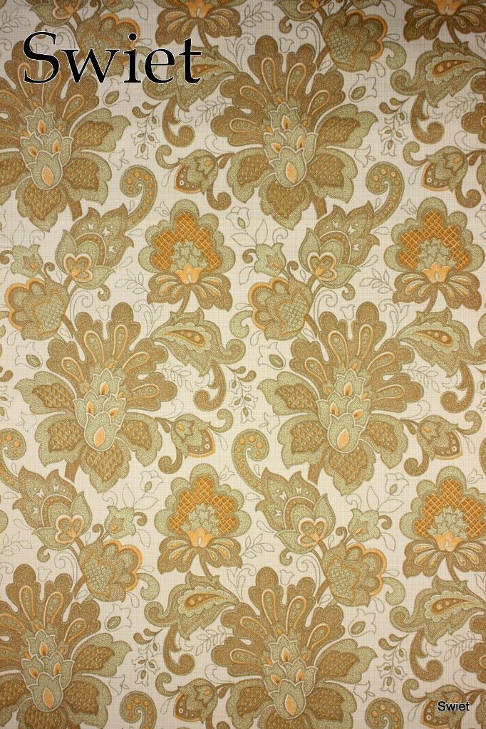 5020 klassiek barokbehang beige oker jaren 70 swiet, Verzenden, Beige
