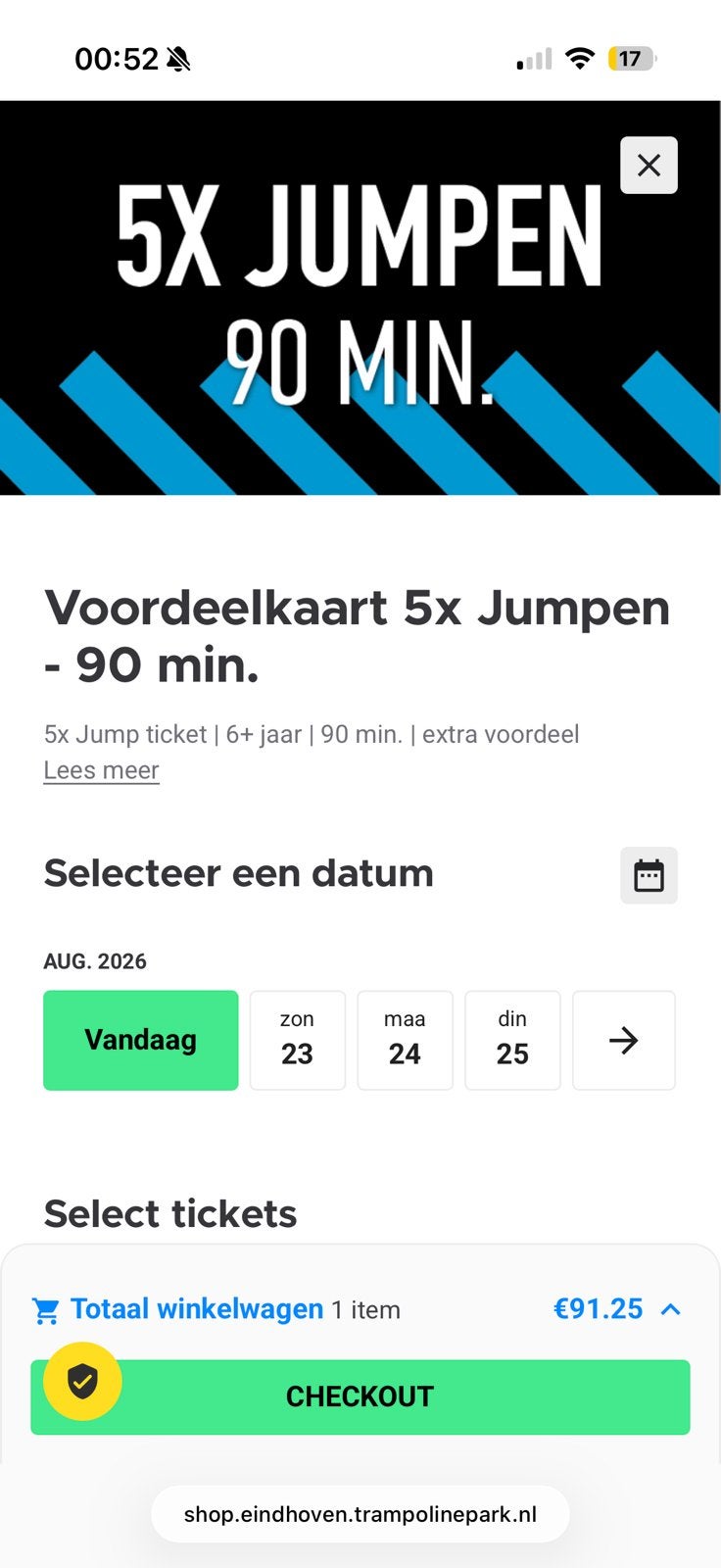 2 voordeel kaarten voor 5x 90 min jumpen (eindhoven), Tickets en Kaartjes, Evenementen en Festivals, Drie personen of meer