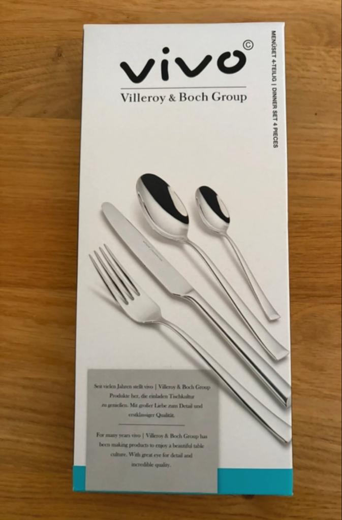 Villeroy & Boch VIVO Bestekset 4-delig, Huis en Inrichting, Keuken | Bestek, Nieuw, Ophalen of Verzenden, Rvs of Chroom, Vaatwasserbestendig