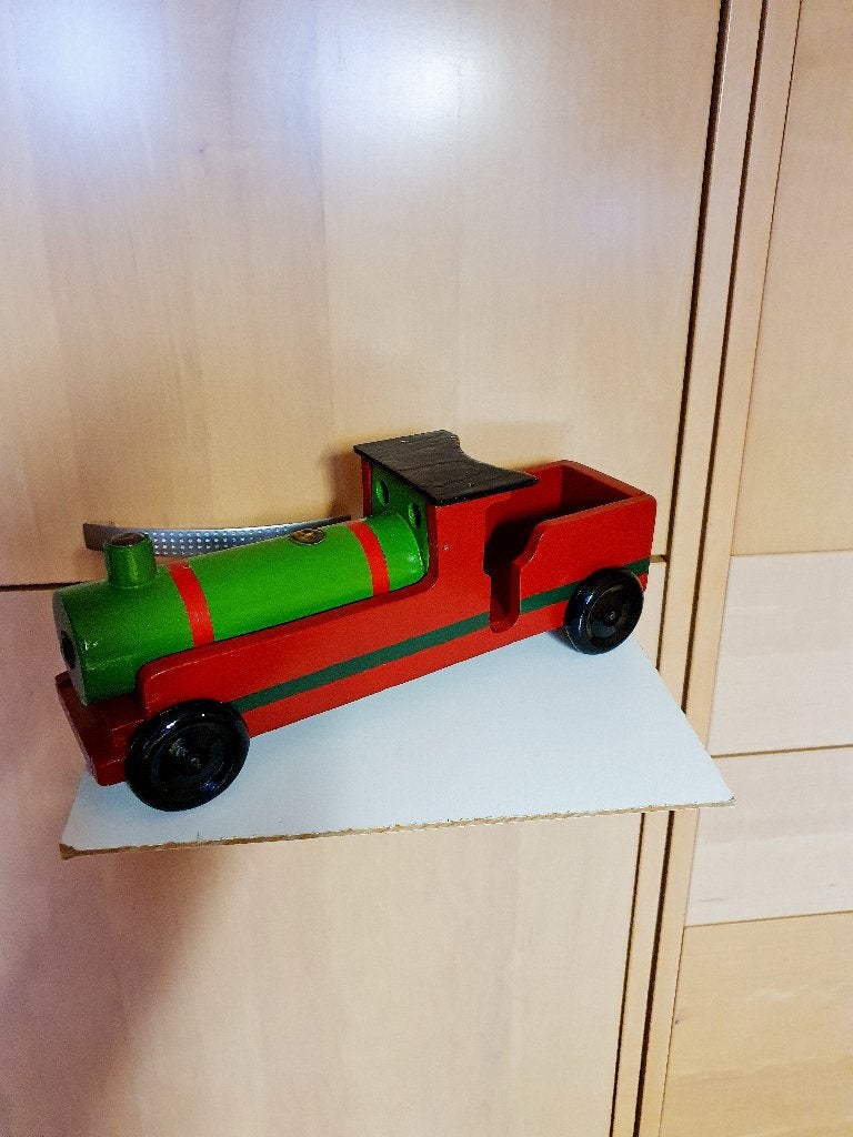 houten locomotief  jaren 50, Verzamelen, Ophalen of Verzenden, Zo goed als nieuw, Trein, Overige typen