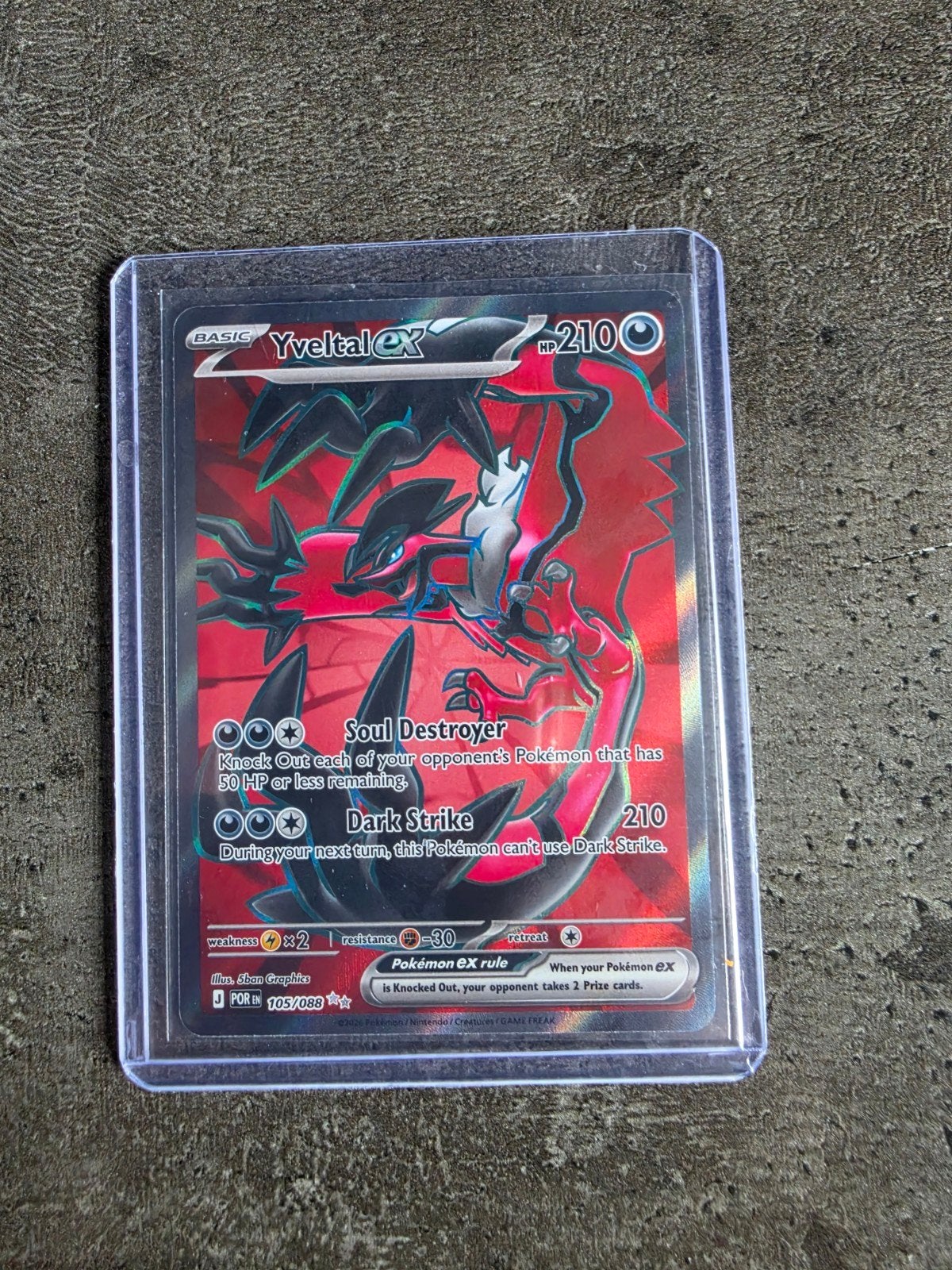 Yveltal EX #105 Perfect order Pokémon kaart, Ophalen of Verzenden, Zo goed als nieuw, Losse kaart, Foil