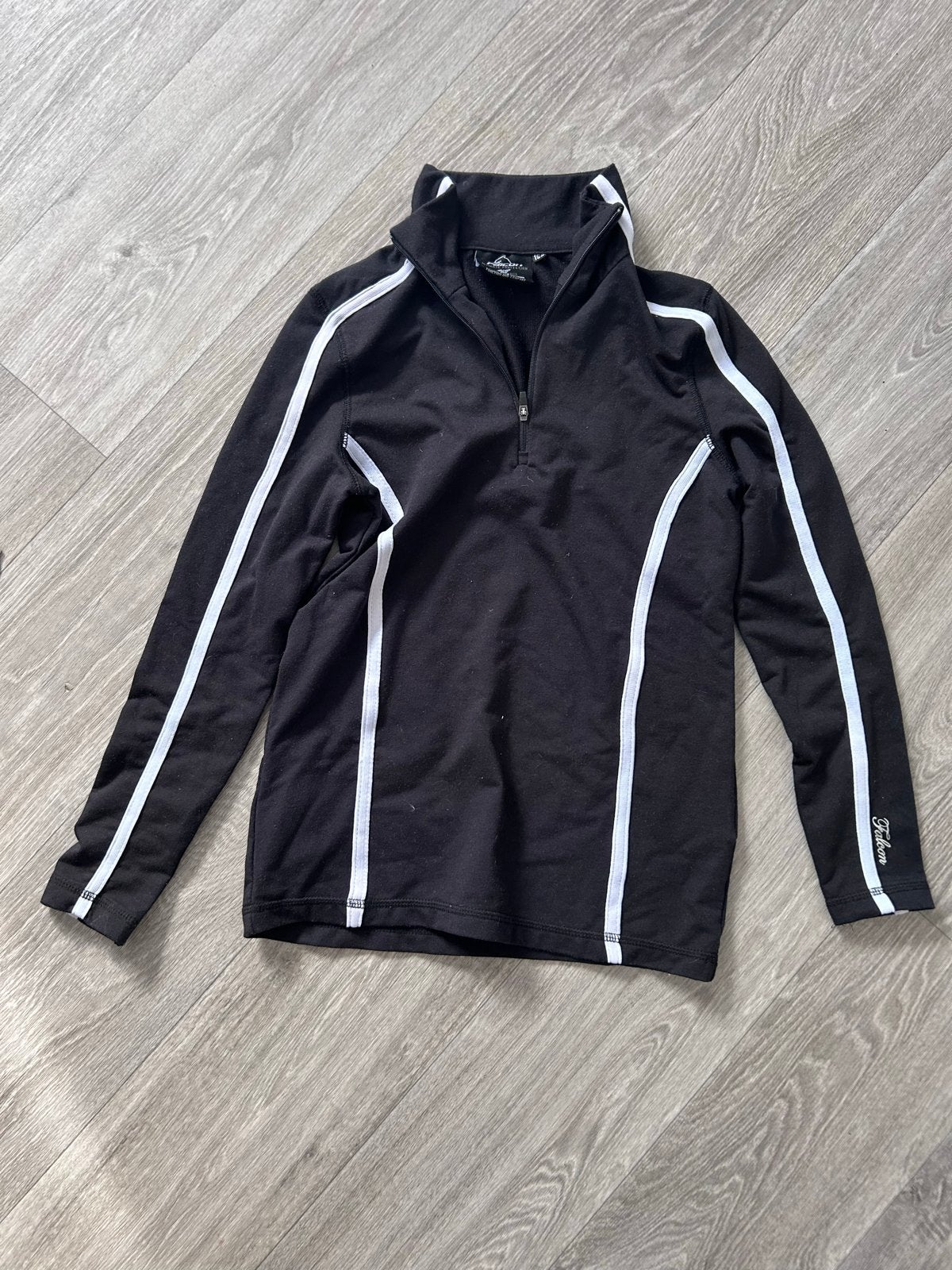 Falcon MT152 Ski Pully - Zwart met witte strepen, Ophalen of Verzenden, Zo goed als nieuw, Maat 38/40 (M), Trui