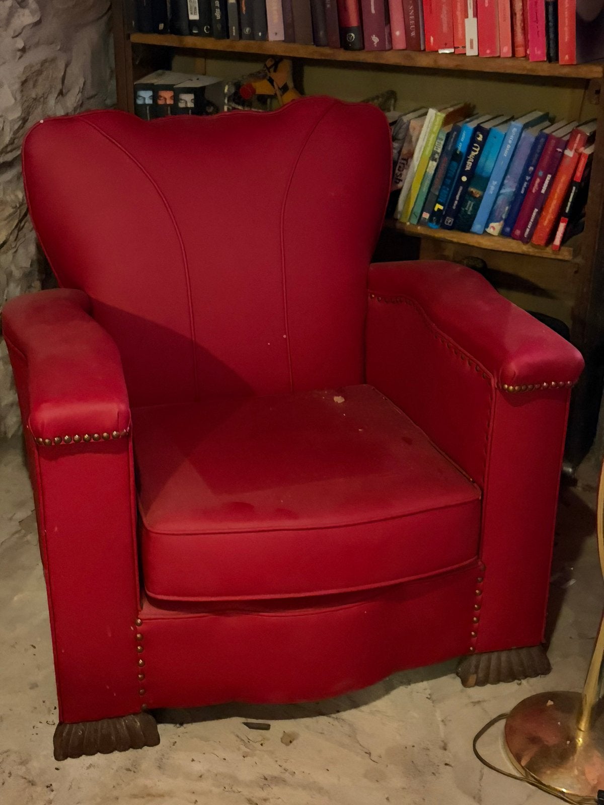 Clubfauteuil ca 1950, Ophalen, Zo goed als nieuw, 75 tot 100 cm, 50 tot 75 cm
