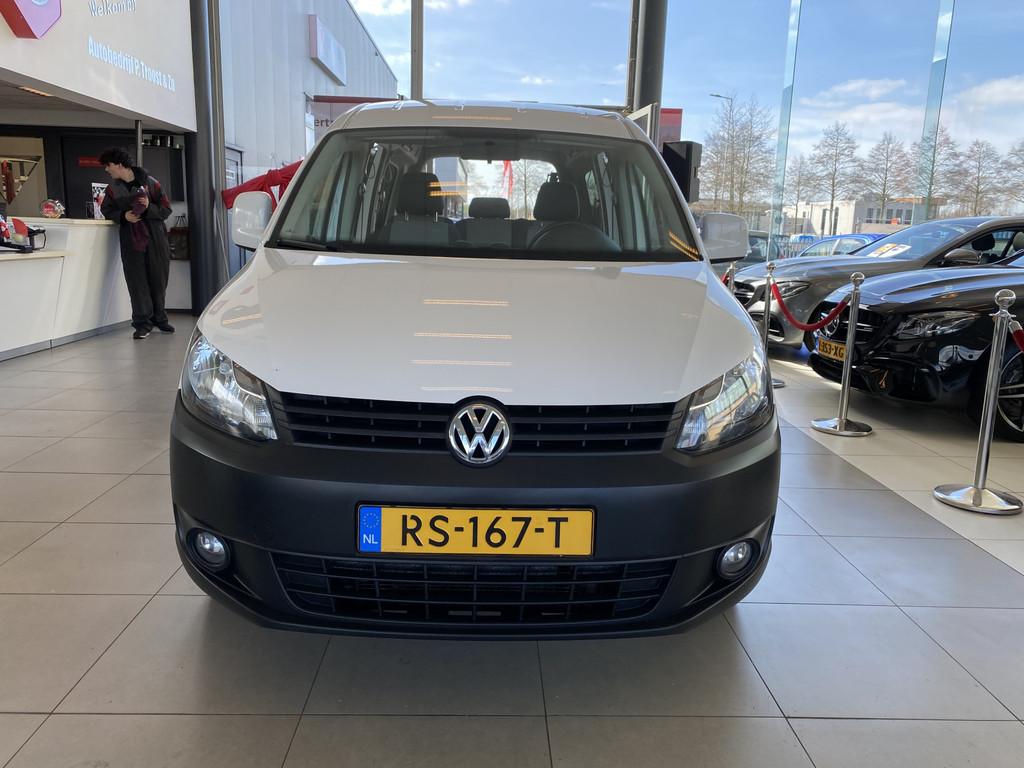 Volkswagen Caddy Maxi 1.6 TDIDealeronderhouden,5 Zits,Aangep, Auto's, Stof, Gebruikt, Zwart, 4 cilinders
