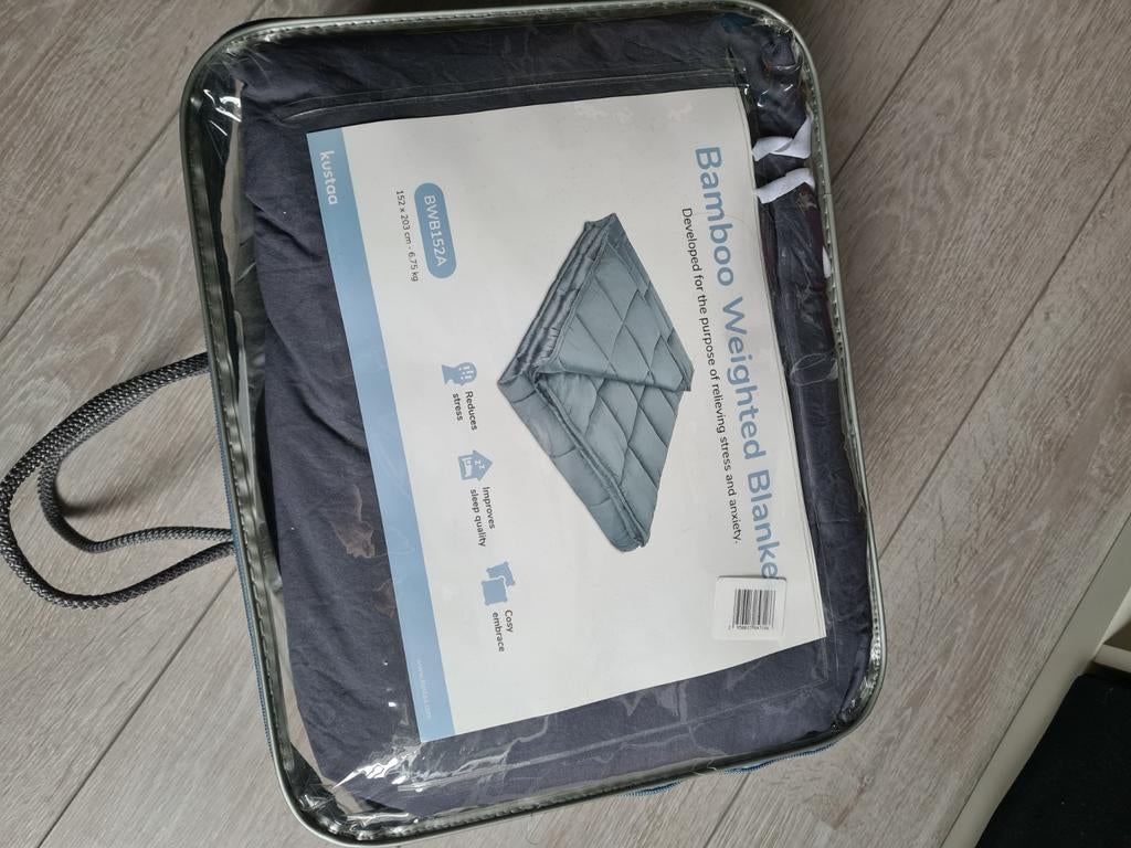 Kustaa Verzwaringsdeken 6,8 kg grijs met hoes - ZGAN, Ophalen of Verzenden