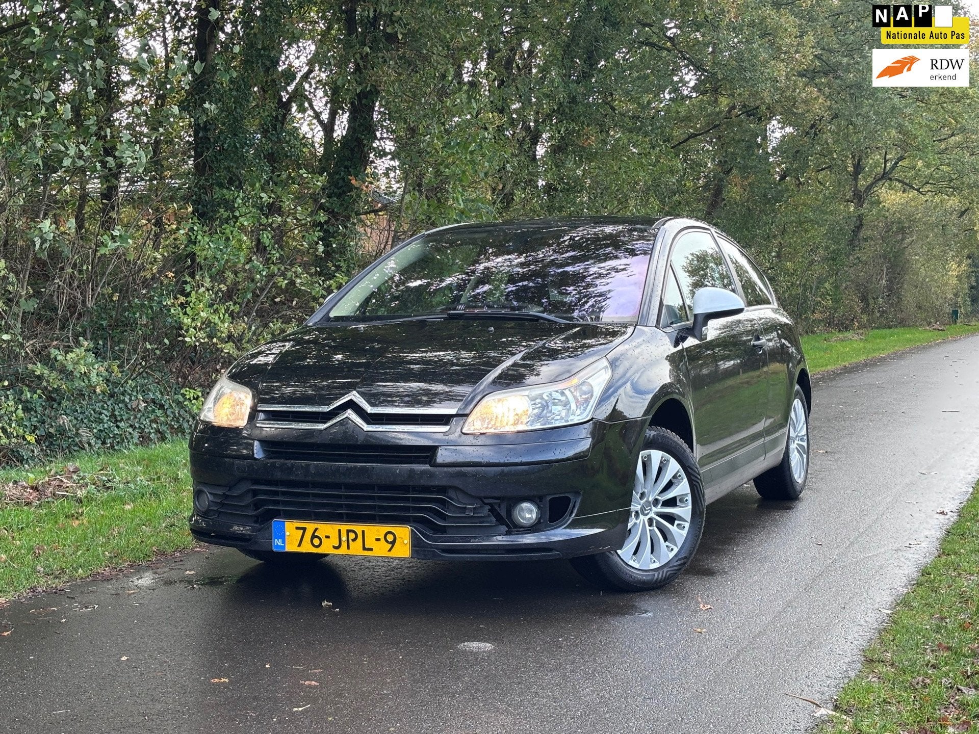 Citroen C4 Coupé 1.6-16V Image | Airco + Cruise, Auto's, Voorwielaandrijving, 4 cilinders, Zwart, 1587 cc