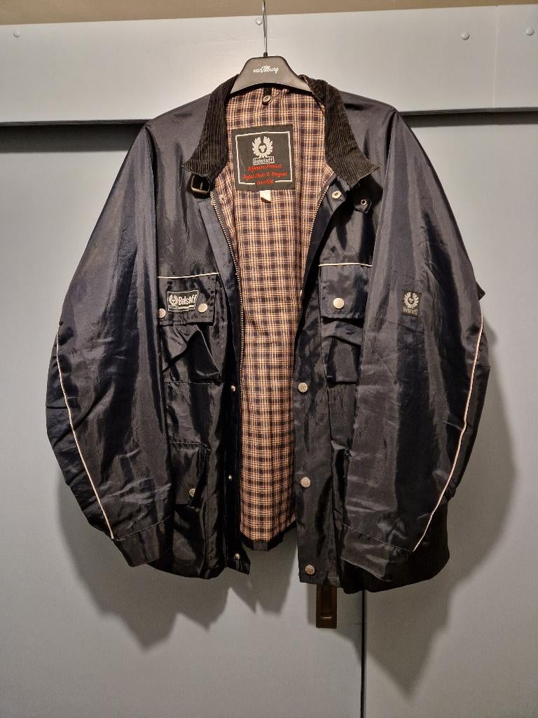Belstaff zwarte regenjas heren mt 54-56, Maat 52/54 (L), Verzenden, Zwart, Belstaff