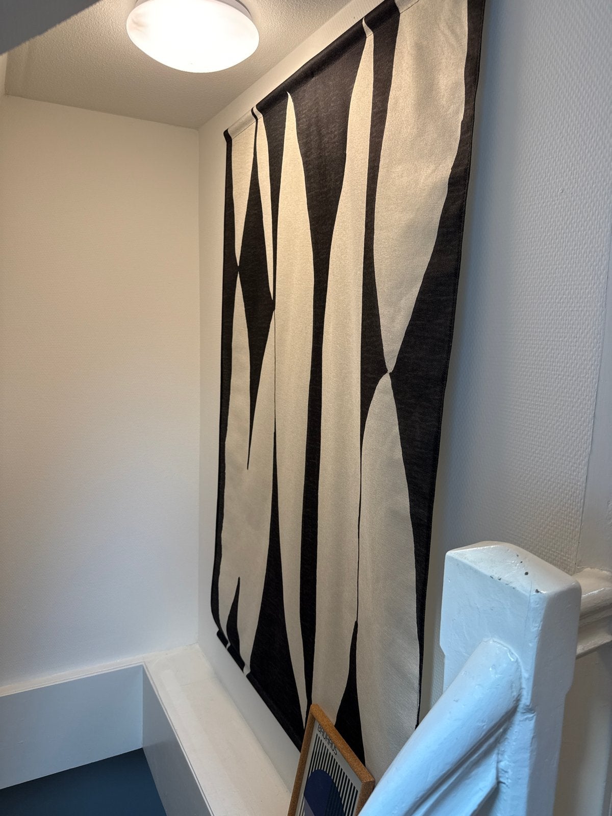 HK Living Wandkleed Zwart/Wit Abstract Design, Ophalen, Zwart, Zo goed als nieuw, Scandinavisch