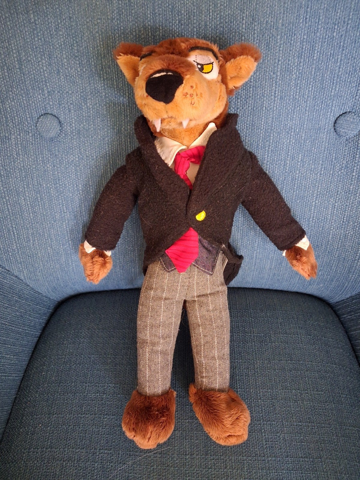 Efteling Grote Boze Wolf Knuffel - Zo goed als nieuw, Ophalen of Verzenden, Zo goed als nieuw, Beeldje of Poppetje