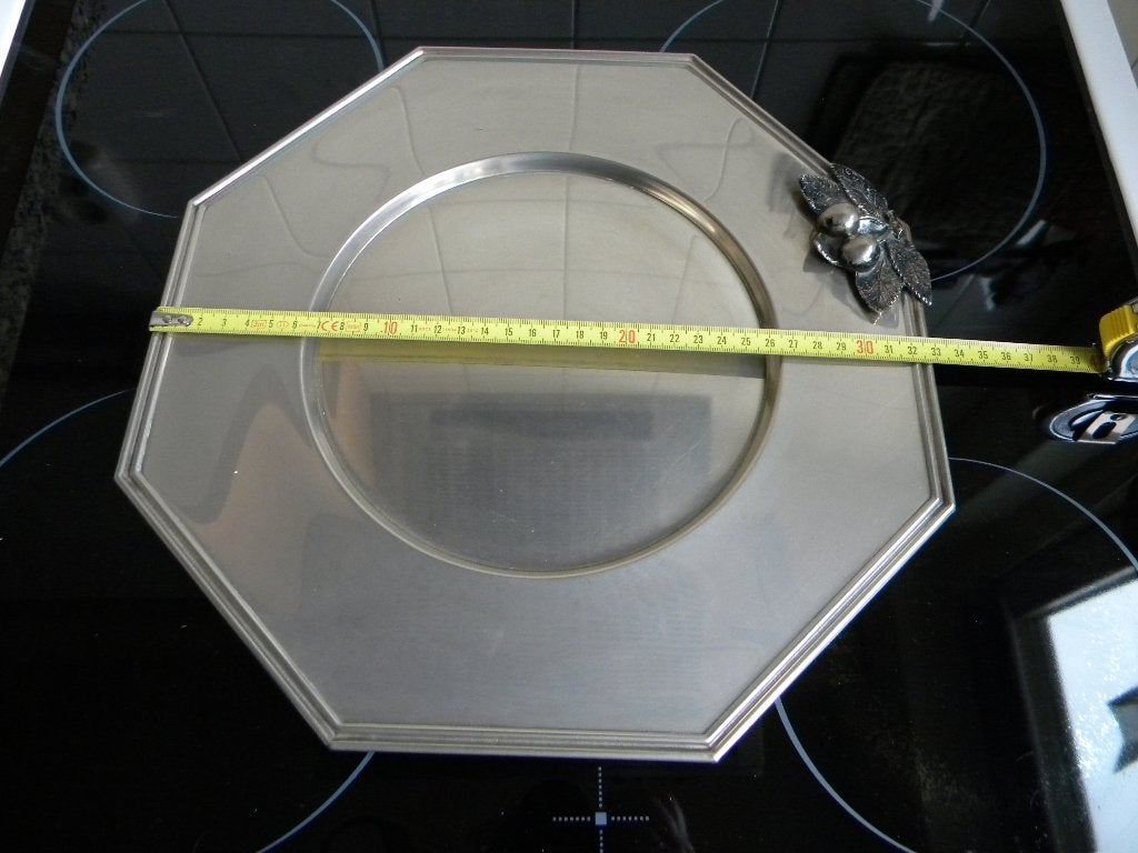 KAARSENPLATEAU, MOOIE STALEN UITVOERING, EXCL. KAARSEN, Ophalen of Verzenden, Gebruikt, Metaal, Minder dan 25 cm
