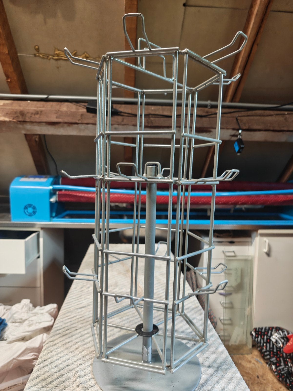 Zeshoekige Carrousel Display met haken - 3 Lagen, Ophalen of Verzenden