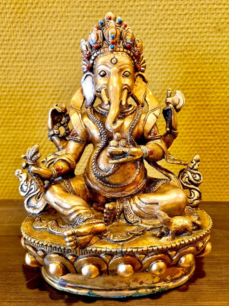 GANESHA 24K GOUD VERGULD (1960-1965), Ophalen of Verzenden, Zo goed als nieuw, Religie