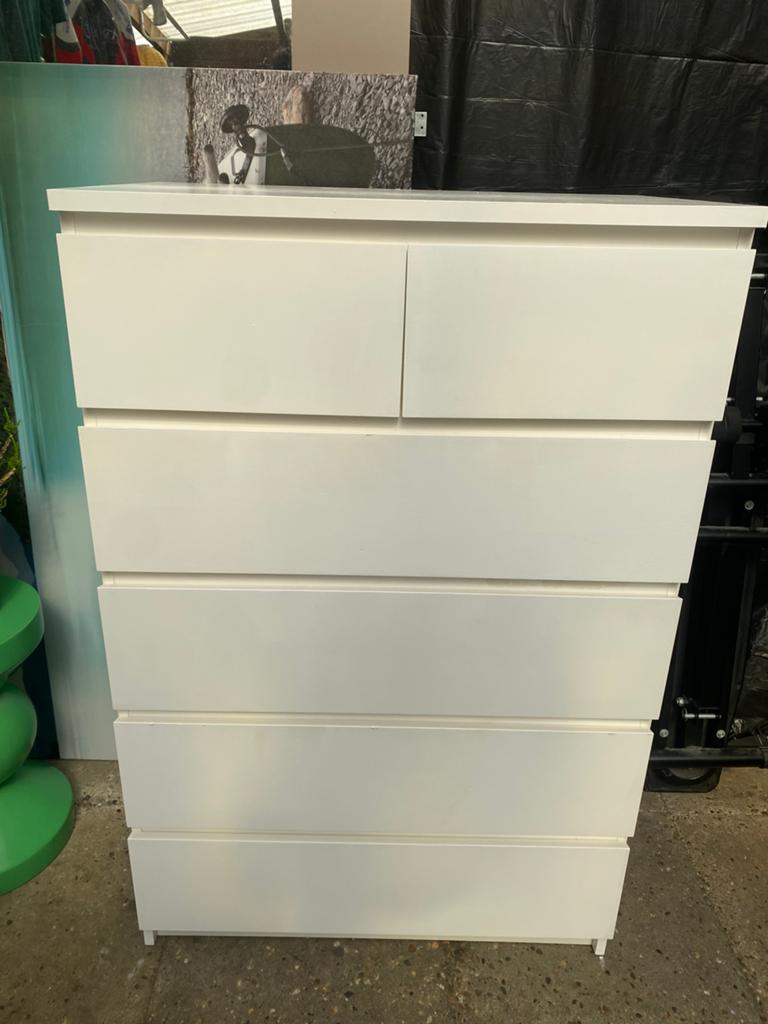 Ikea Malm kast ladekast, Ophalen, 50 tot 100 cm, Zo goed als nieuw, 3 of 4 laden