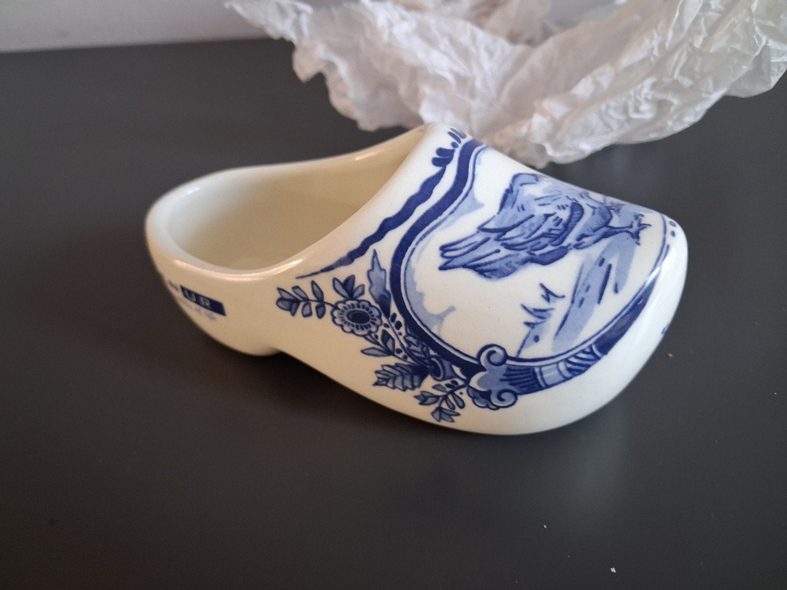Porseleyne fles klomp met kip delfts blauw royal Delft, Ophalen of Verzenden, Porselein